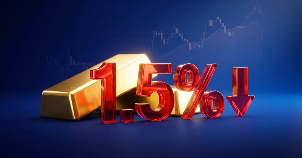Giá vàng giảm 1.5% khi lo ngại về nguồn cung năng lượng quay trở lại tâm điểm thị trường.