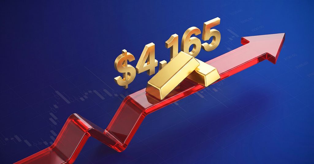 Giá vàng gặp kháng cự tại vùng 4,165 USD khi đà tăng vẫn còn hạn chế.