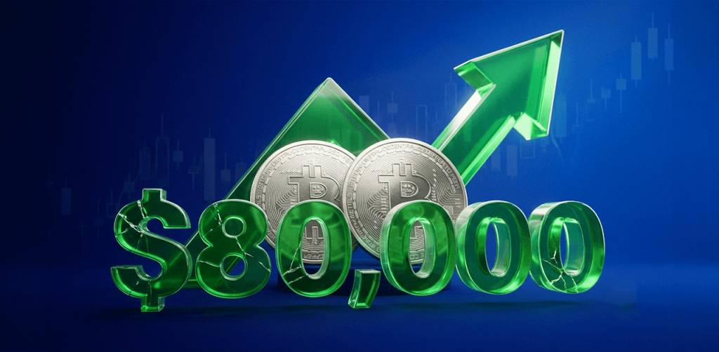 Bitcoin tăng vọt vượt 80,000 USD, đạt mức cao nhất trong ba tháng