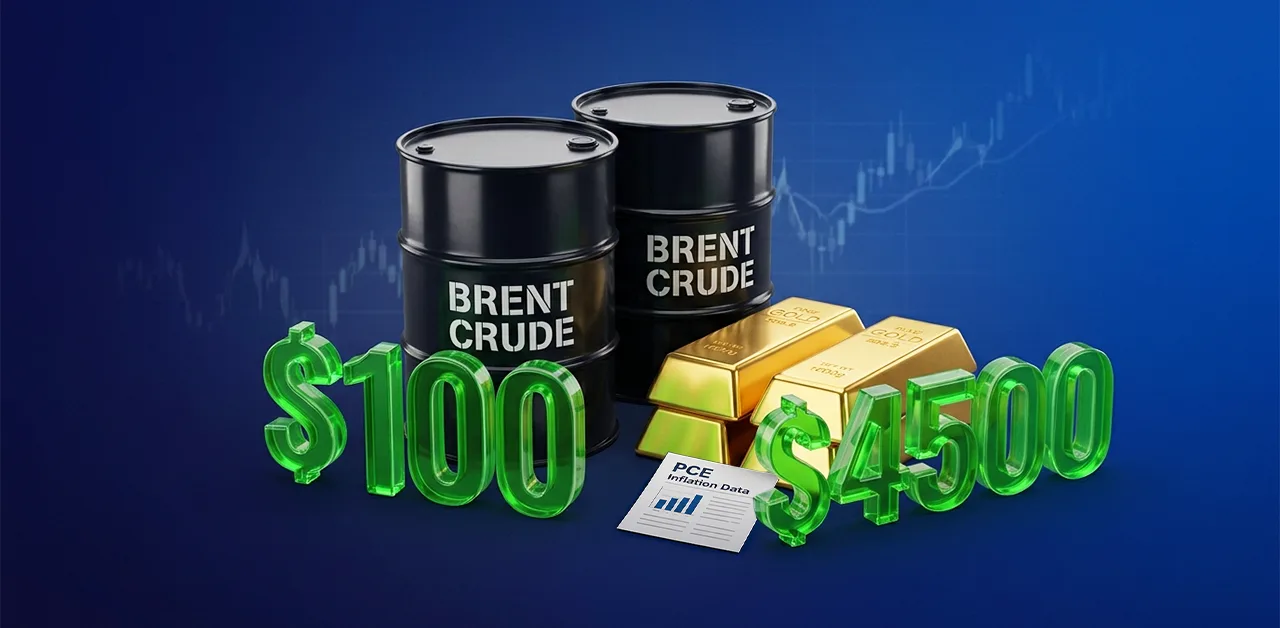 Brent tiến sát mốc 100 USD. Vàng vượt 4,500 USD khi nhà đầu tư chờ dữ liệu lạm phát PCE vào tuần tới